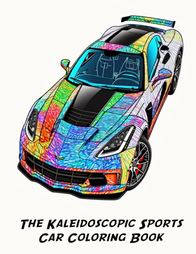 The kaleidoscopic sports car coloring book books sports car coloring books
