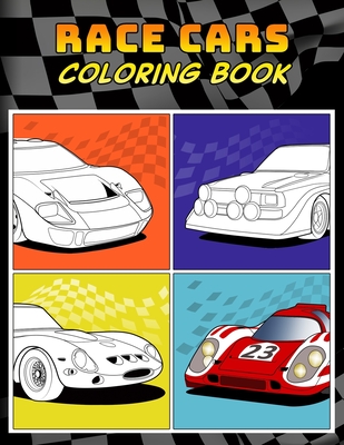 Race cars coloring book a collection of cool sports cars supercars and fast road cars relaxation coloring pages for kids adults boys paperback murder by the book