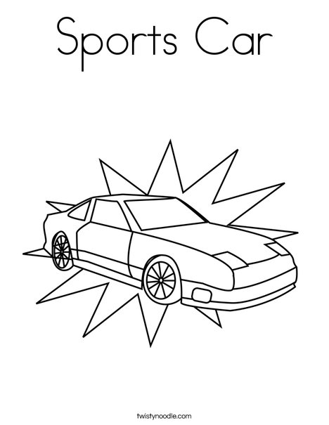 Sports car coloring page