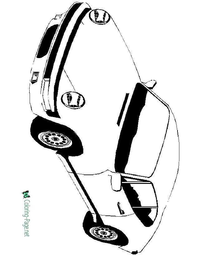 Sports car coloring pages