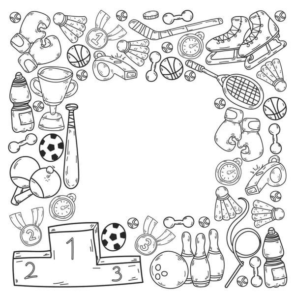 Sports coloring page vector images