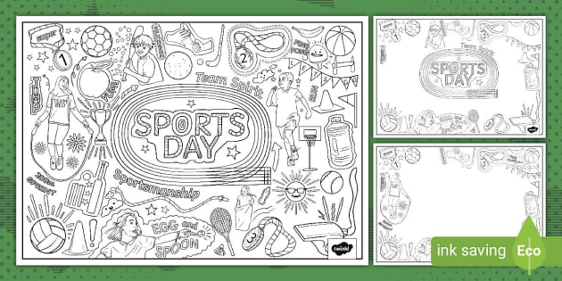 Sports day doodle pages