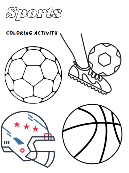 Sports coloring page