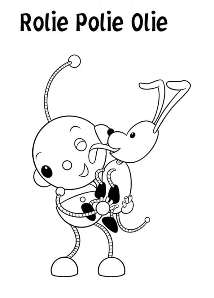 Olie polie with spot coloring page