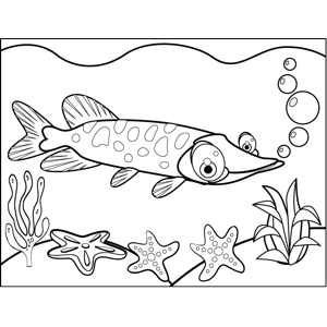 Fish with spots coloring page