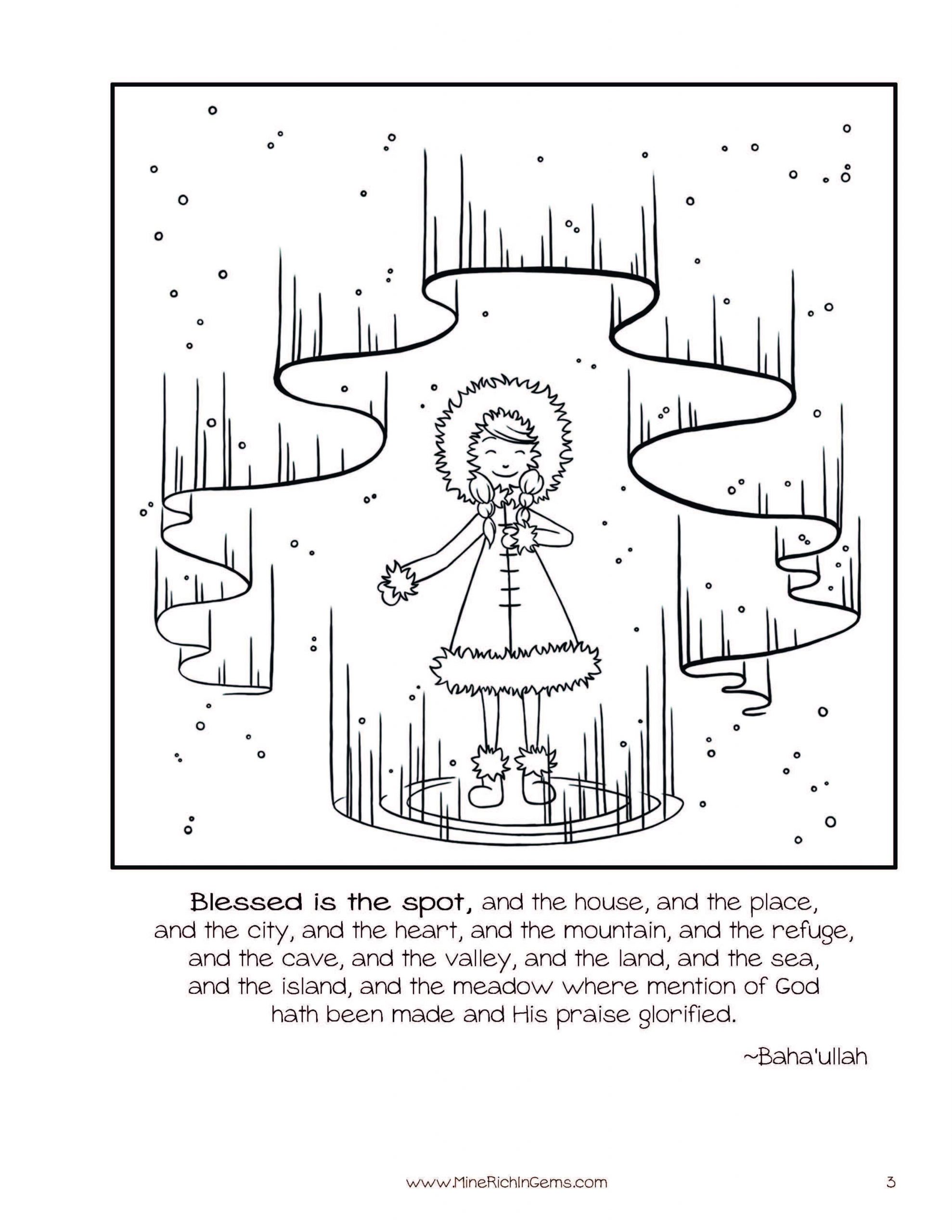 Blessed is the spot coloring activity pages printed workbook â mine rich in gems