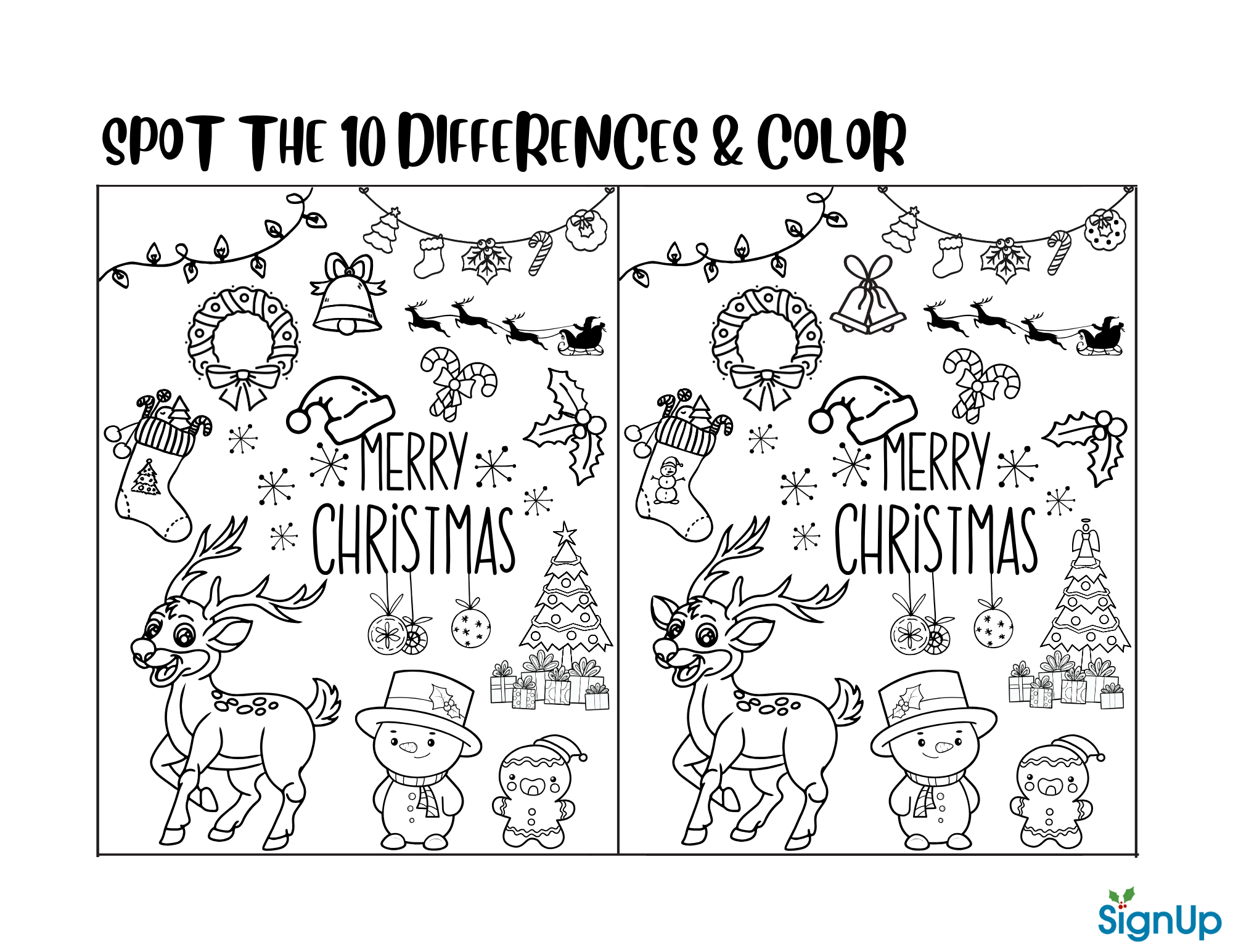 Christmas activity sheets coloring pages