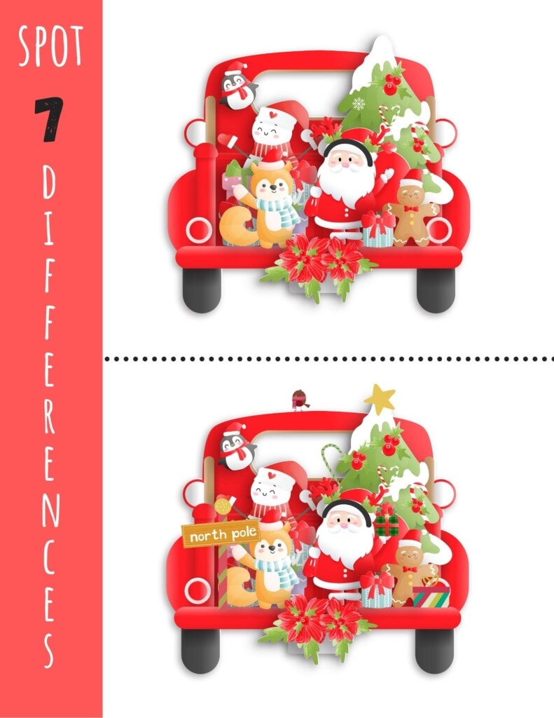 Christmas spot the difference