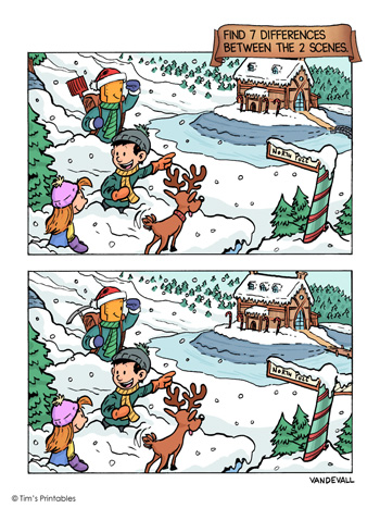 Christmas spot the difference â tims printables