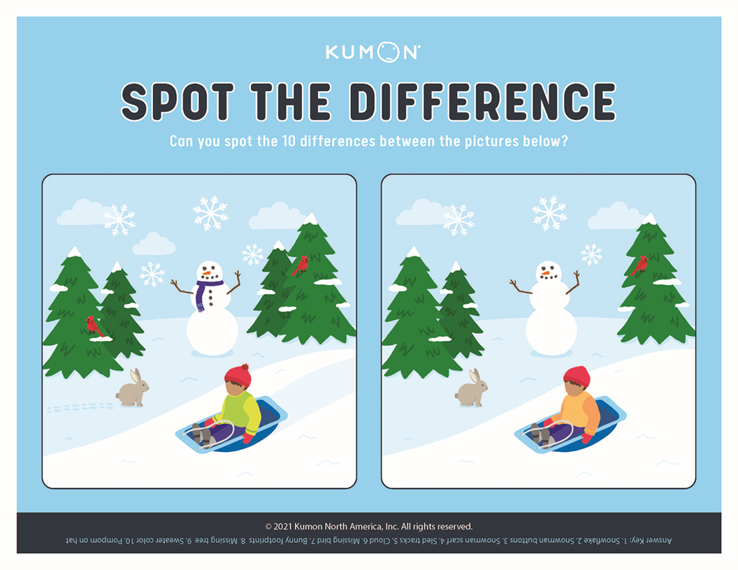Spot the difference activity by