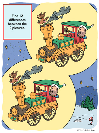 Christmas spot the difference â tims printables