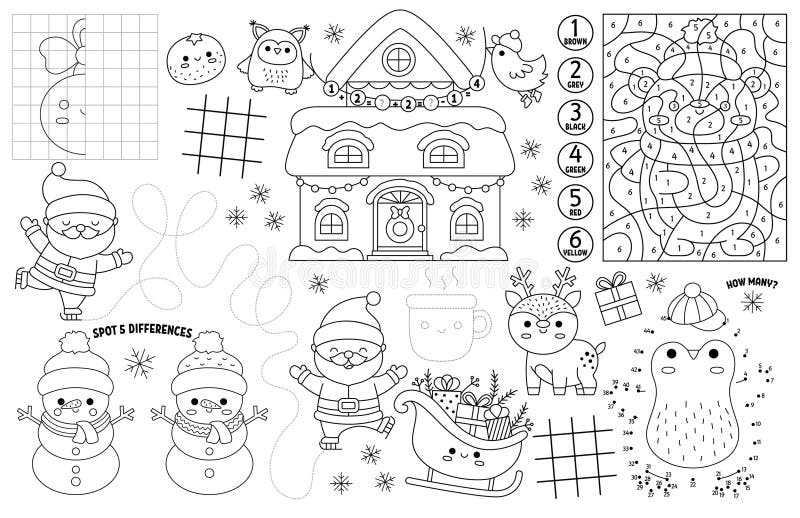 Christmas spot difference stock illustrations â christmas spot difference stock illustrations vectors clipart