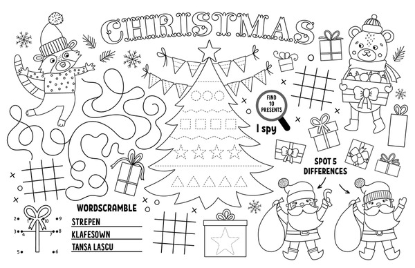 Thousand christmas activity sheets royalty