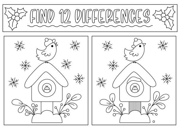 Christmas spot the difference stock photos pictures royalty
