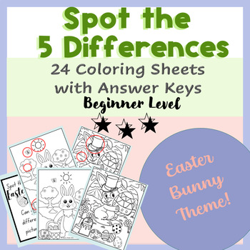 Easter printable coloring activity for vocabulary and visual perceptual skills