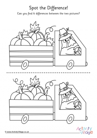 Thanksgiving find the difference puzzles