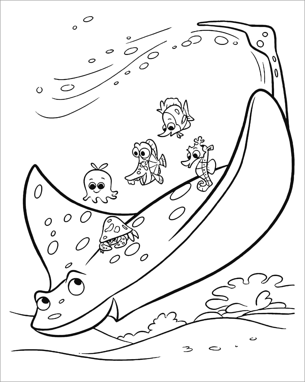Fishy fun sheet manta ray
