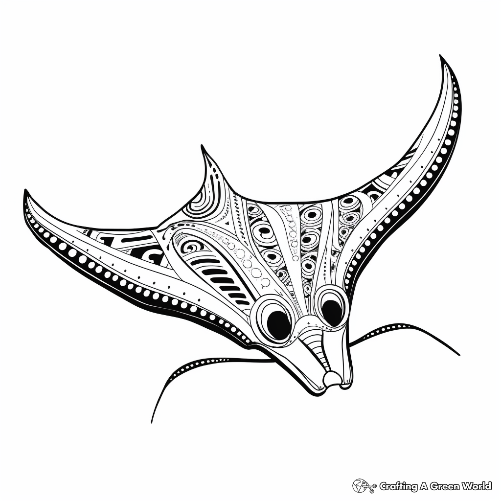 Manta ray coloring pages