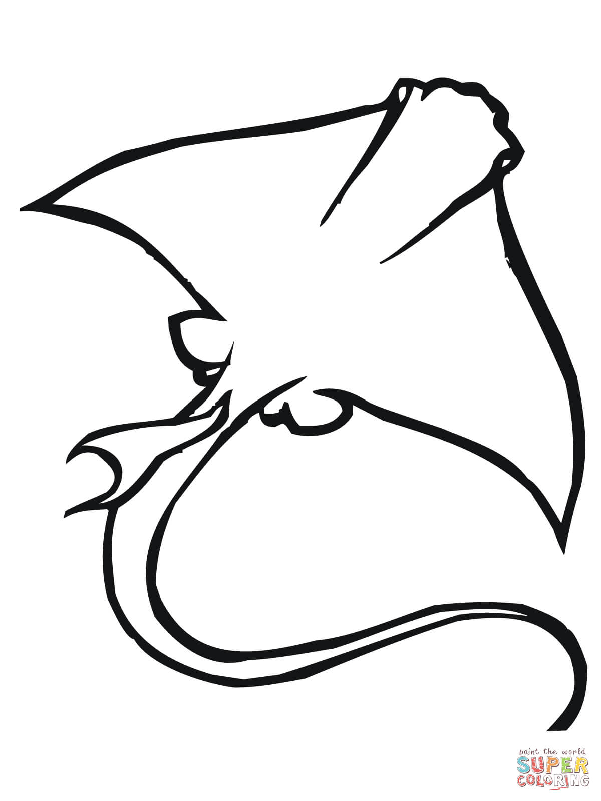 Eagle ray coloring page free printable coloring pages
