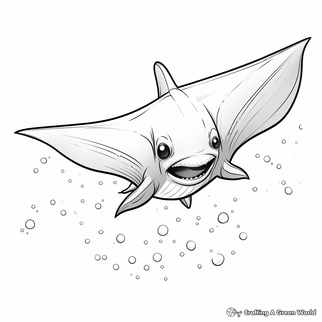 Manta ray coloring pages