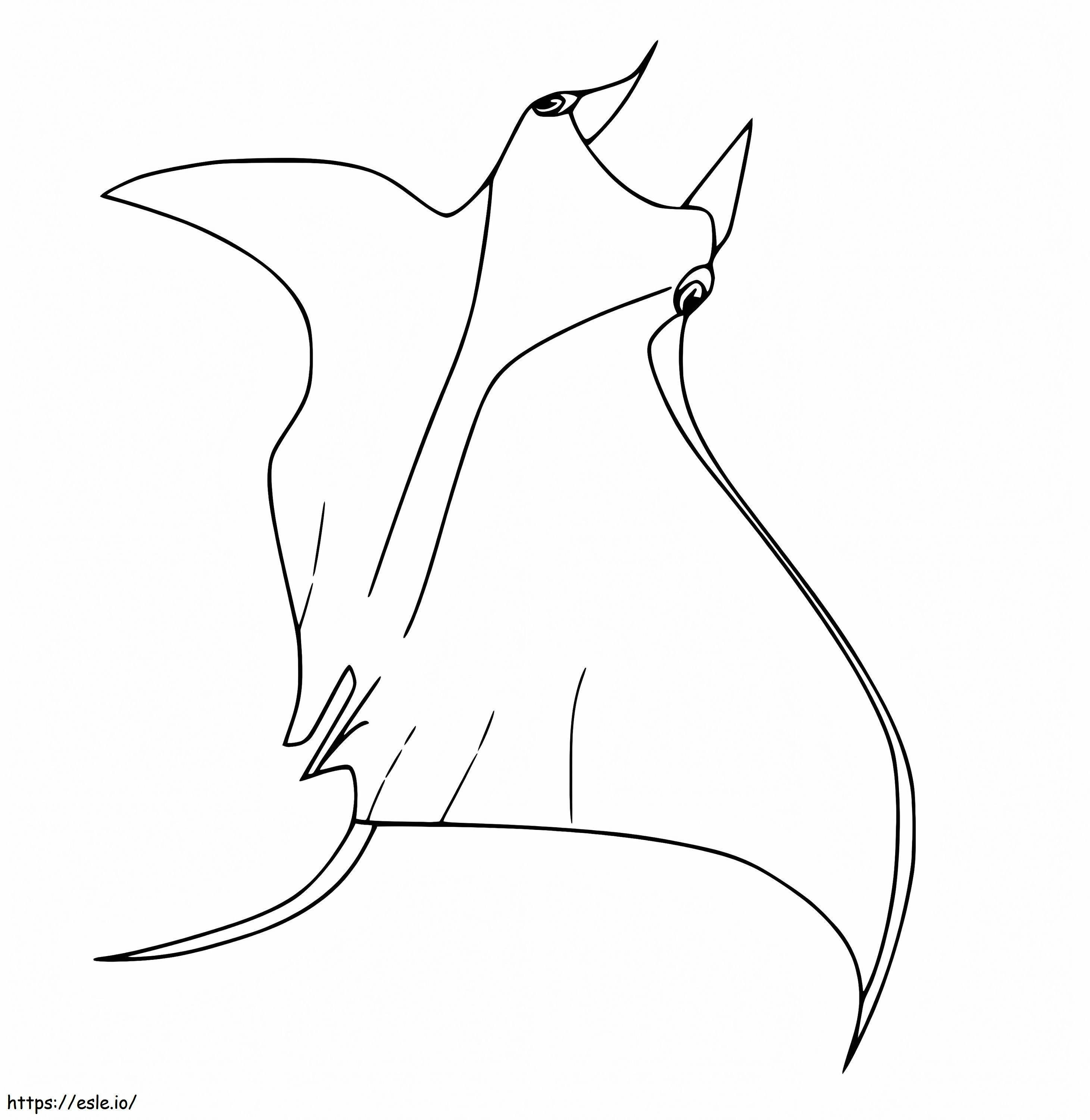 Manta ray to color coloring page