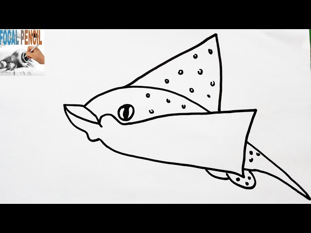 Learn how to draw a spotted eagle ray