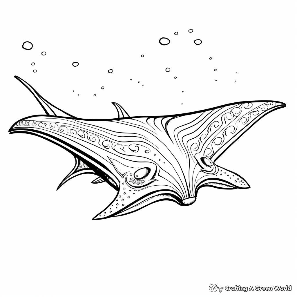 Manta ray coloring pages
