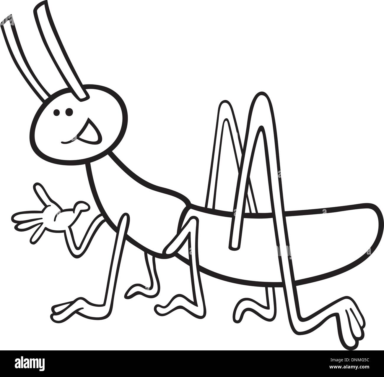 Grasshopper drawing black and white stock photos images