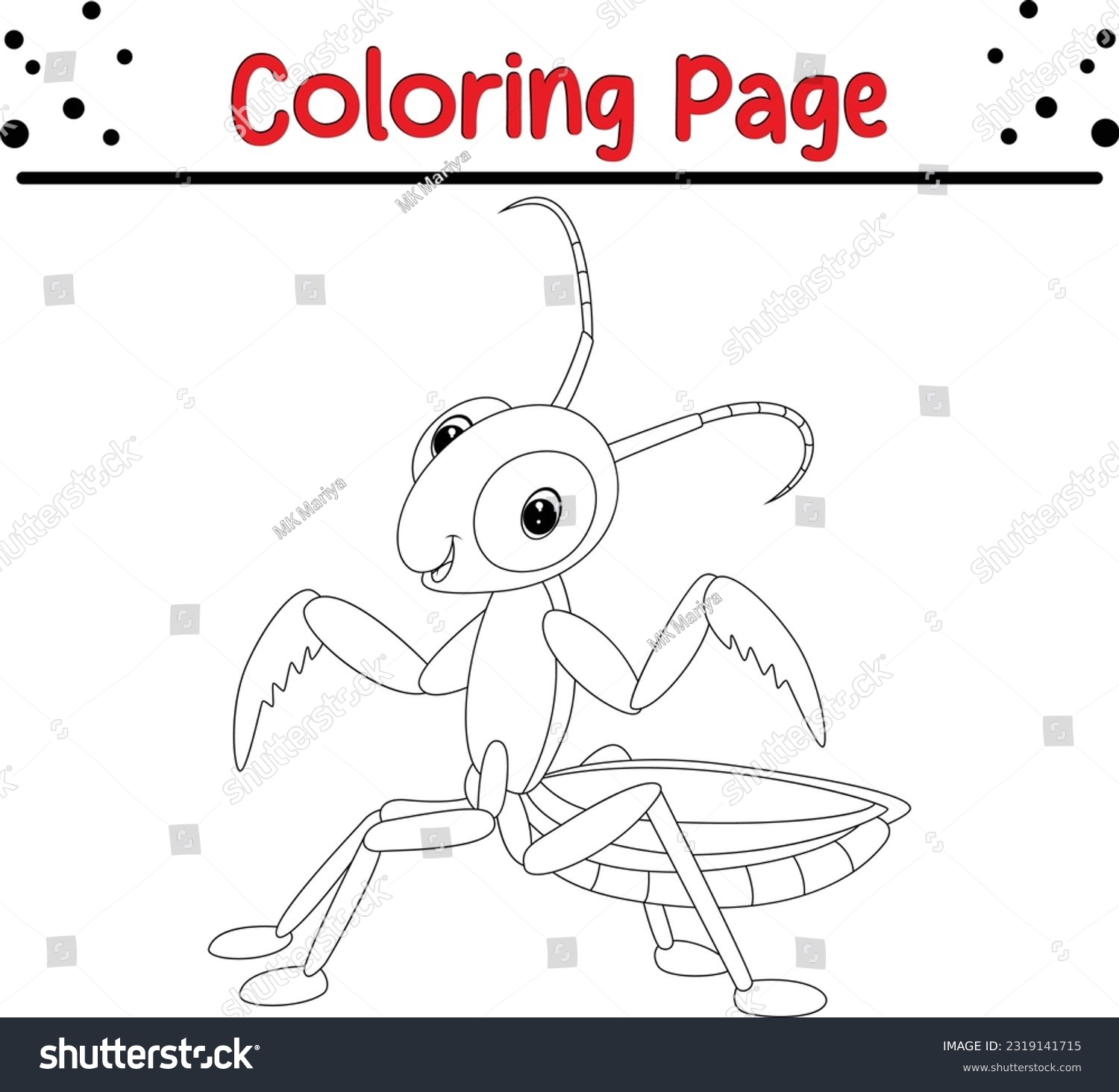 Grasshopper coloring stock photos and pictures