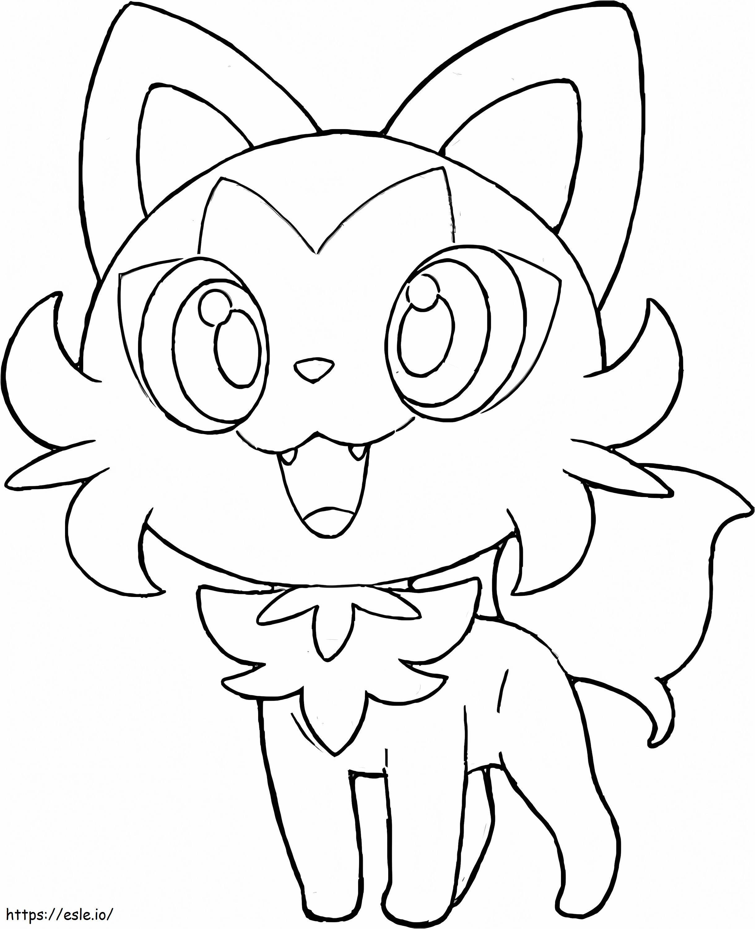Cute sprigatito coloring page