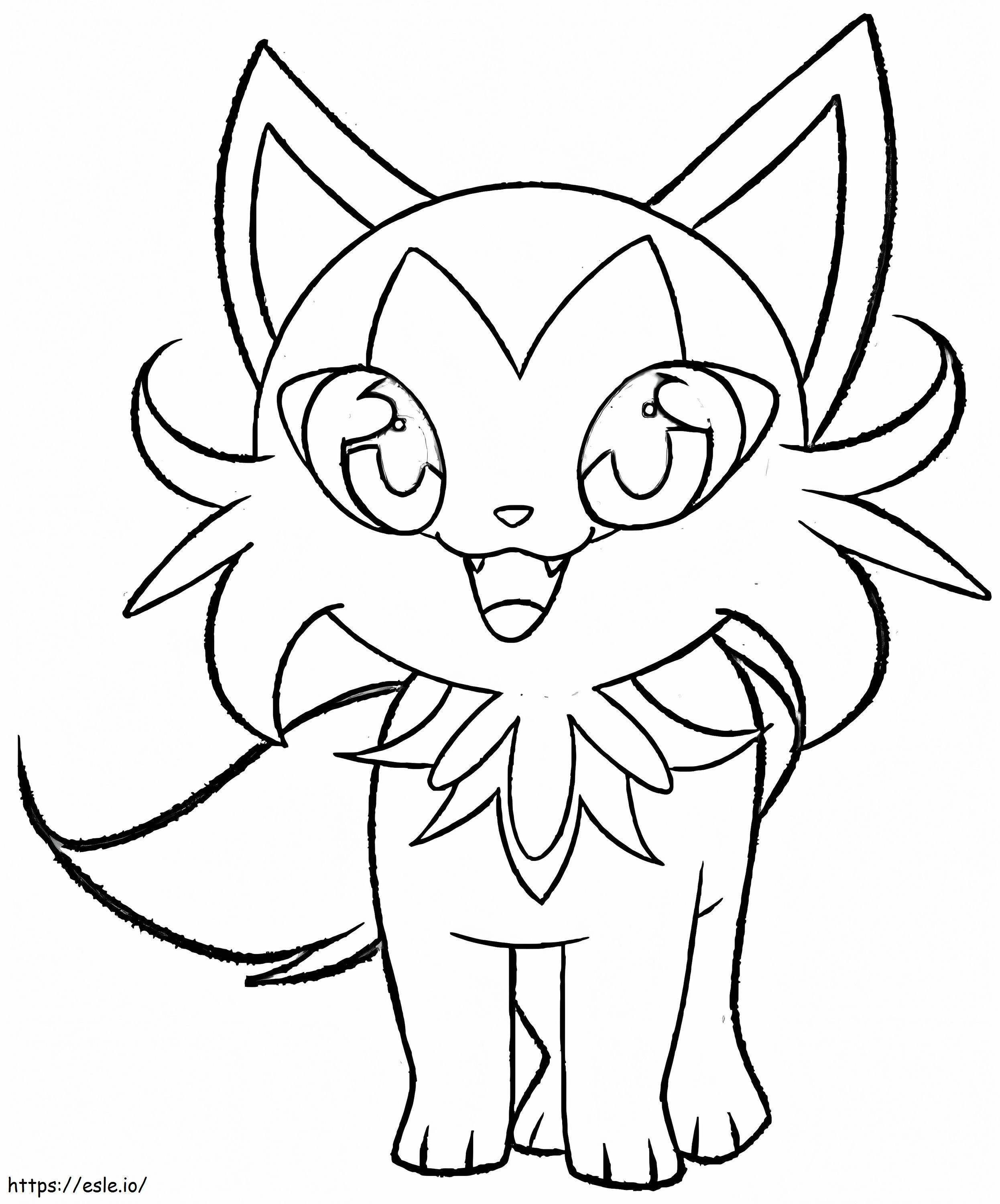 Pokemon sprigatito coloring page
