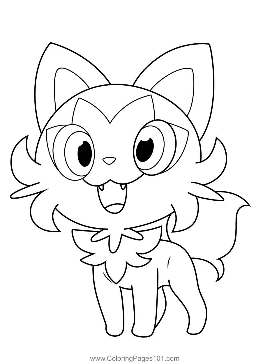 Sprigatito pokemon coloring page for kids