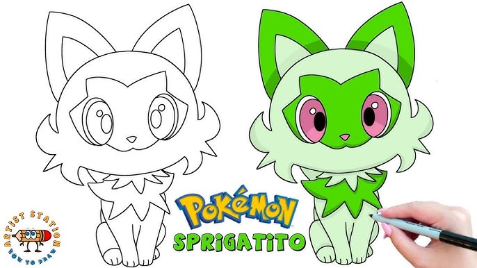 How to draw sprigatito