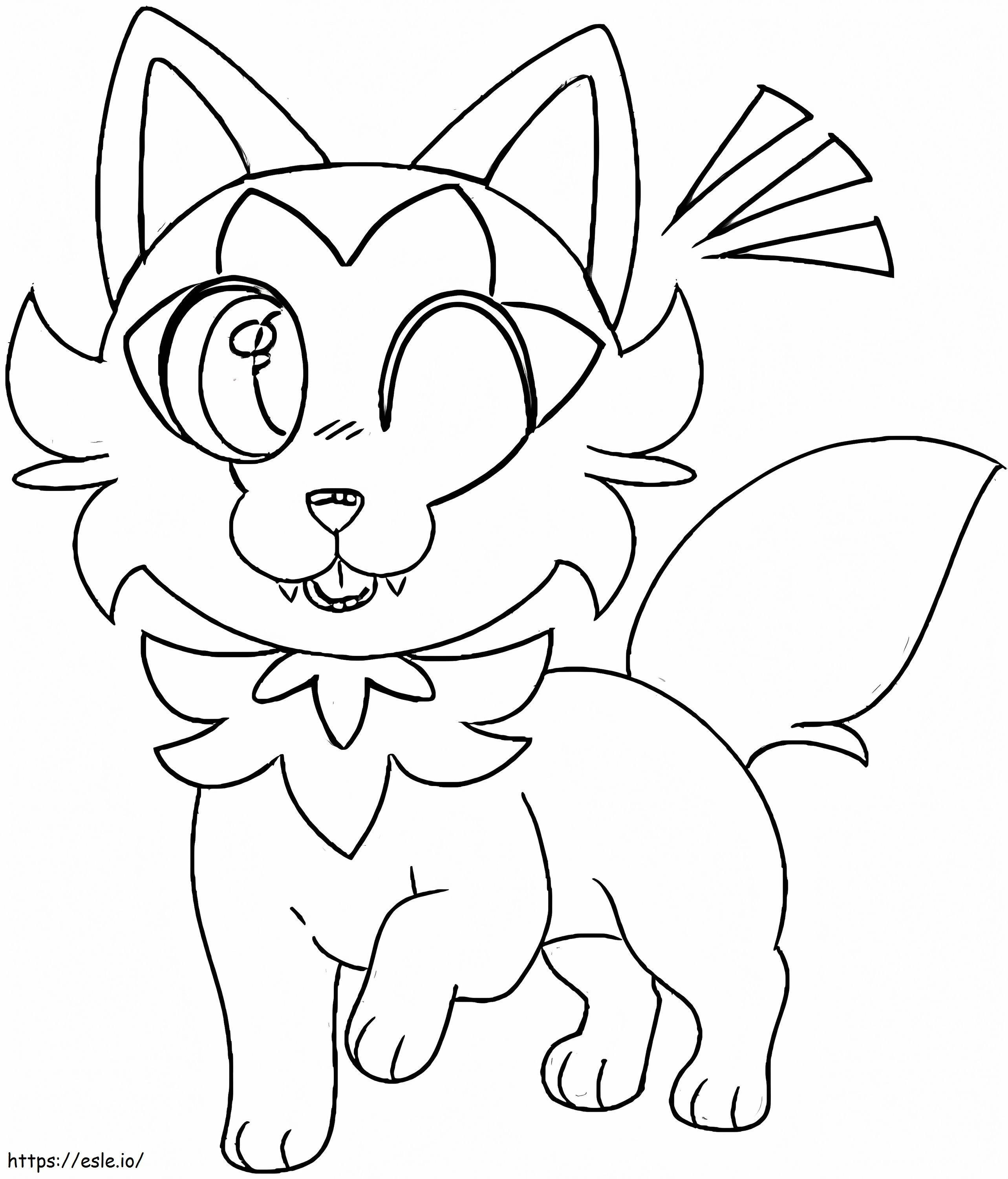 Happy sprigatito coloring page