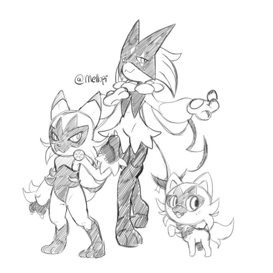 Sprigatito evolution line by omellopi on
