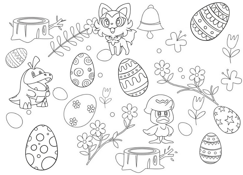 Coloring pages easter pokãmon