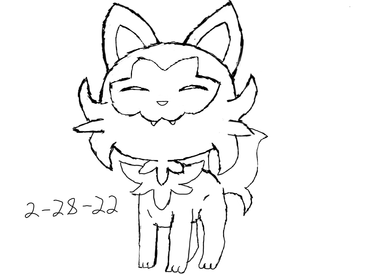 A sketch of sprigatito by jedininja on