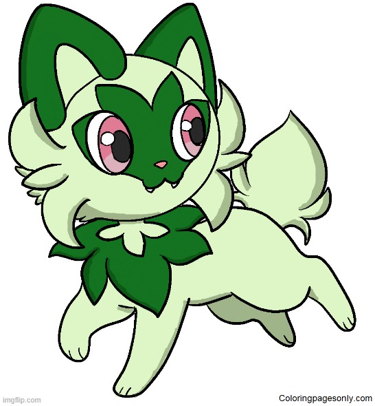Sprigatito the grass cat pokemon