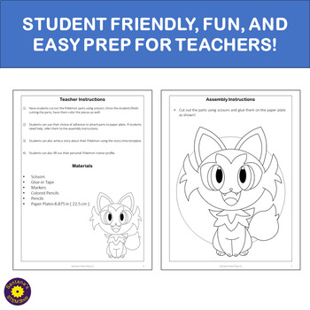 Pokemon arts and crafts activity sprigatito edition by santanas stem shop