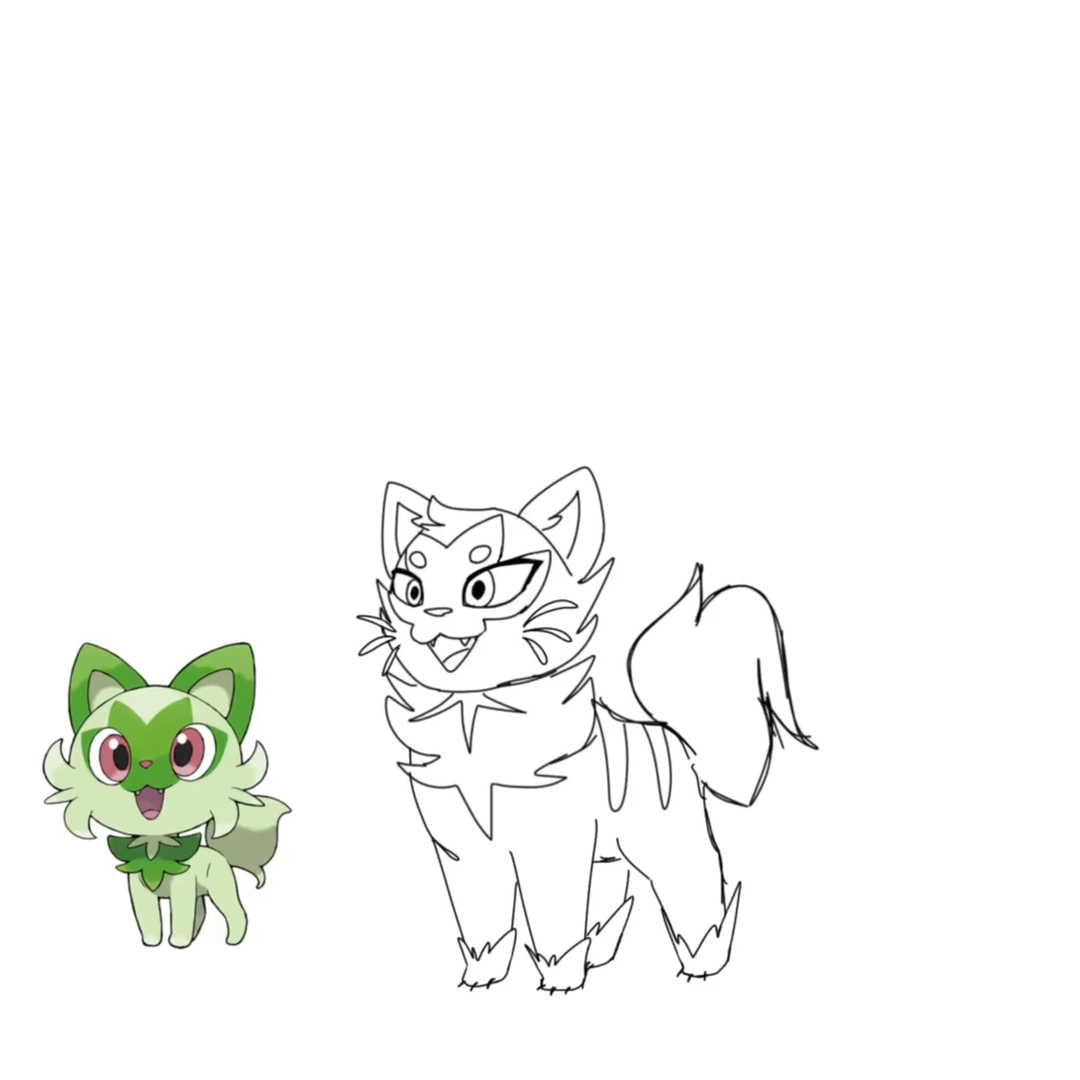 Fanmade sprigatito evolution evil pokãmon amino