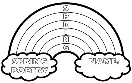 Spring acrostic poem spring acrostic poem in rainbow shaped templates spring acrostic poem poem template acrostic