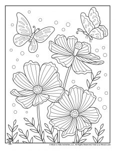 Spring adult coloring pages woo jr kids activities childrens publishing