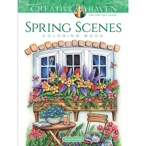 Creative haven spring scenes coloring book