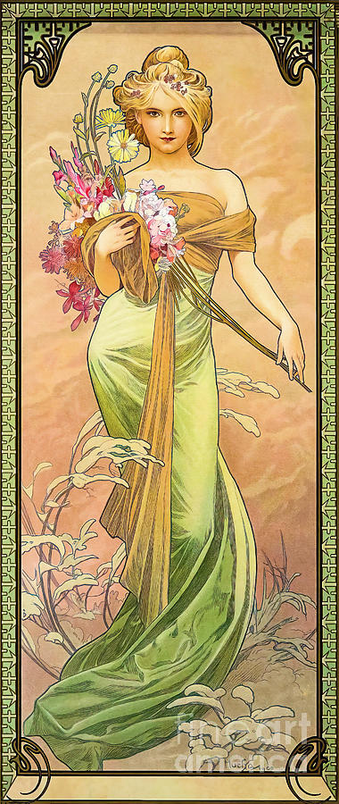 Spring by alphonse mucha photograph by carlos diaz