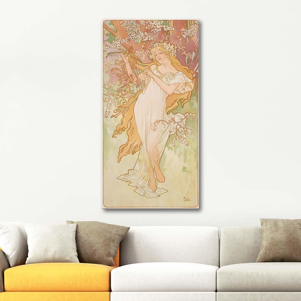 Spring by alphonse mucha as art print