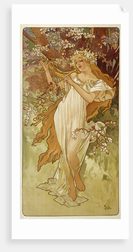 Spring posters prints by alphonse mucha