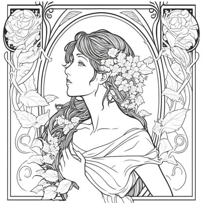 Dreams of mucha coloring book â the attic shoppe trading co