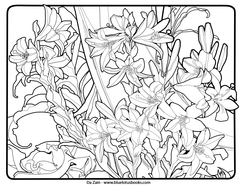 Alfons mucha art nouveau free adult coloring pages â adult coloring worldwide