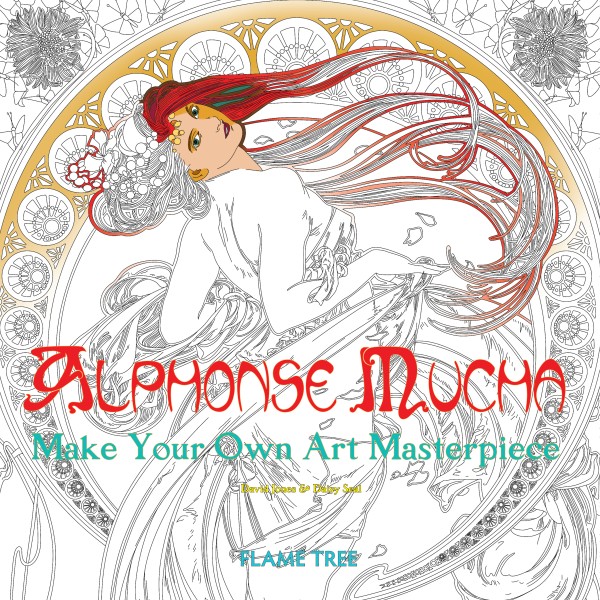 Alphonse mucha art colouring book