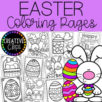 Easter coloring pages spring coloring pages tpt